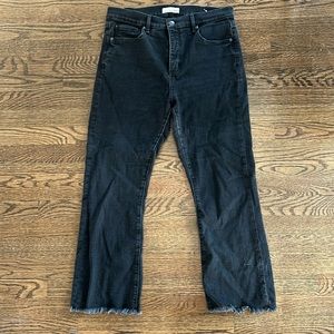 Loft made and loved, The Kick Crop Black Jeans size 30/10